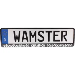 EU KFZ Kennzeichenhalter CHAMPION Chrom Schriftzug Symbol 520x110mm