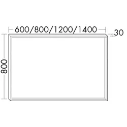 Burgbad Spiegel Sys30 PG2 Echo 800x600x70 Sys30 PG2 Echo, SIIV060470 SIIV060470