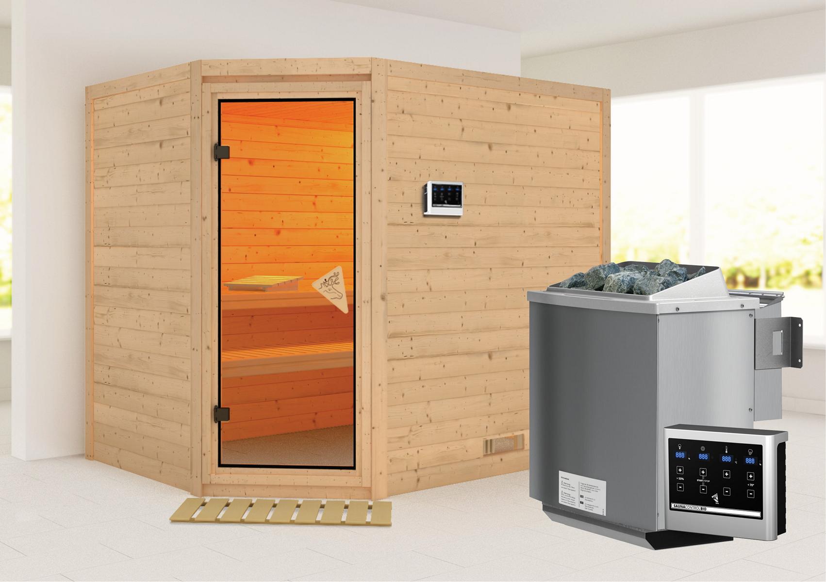 KARIBUHOLZT Sauna Sonara Front 9kW Bio ext. St bronz.GGT 08288623