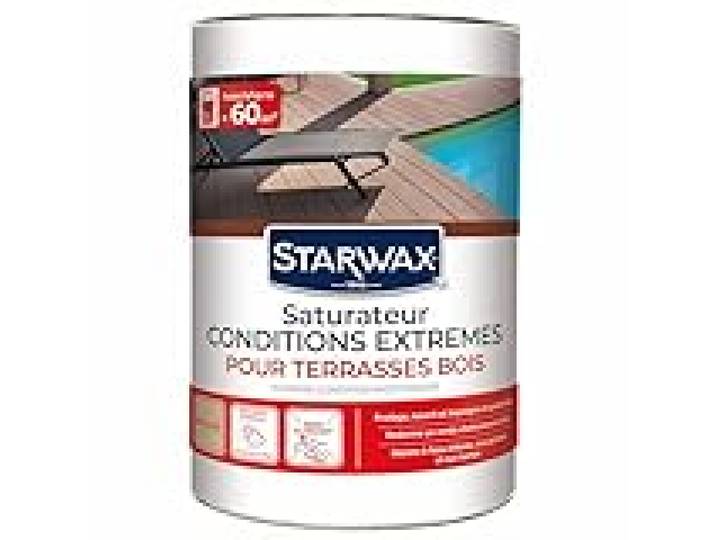 STARWAX - Saturateur Bois Extérieur Incolore - Conditions Extrêmes - Pour Terrasse - Nourrit & Protège - Résiste Aux UV, Intempéries, À L’Eau Chlorée - Fabriqué En France - Jusqu’à 60m2 - 5L