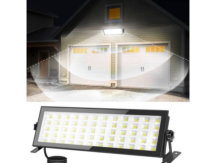 Lampes LED étanches IP66 pour atelier, lampes de travail LED ultra lumineuses avec prise, blanc lumière du jour pour garage, entrepôts, ateliers