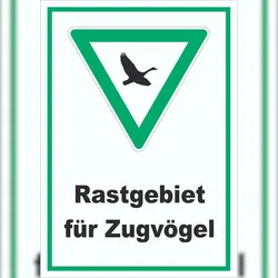 HB-Druck Rastgebiet für Zugvögel Schild A0 (841x1189mm)