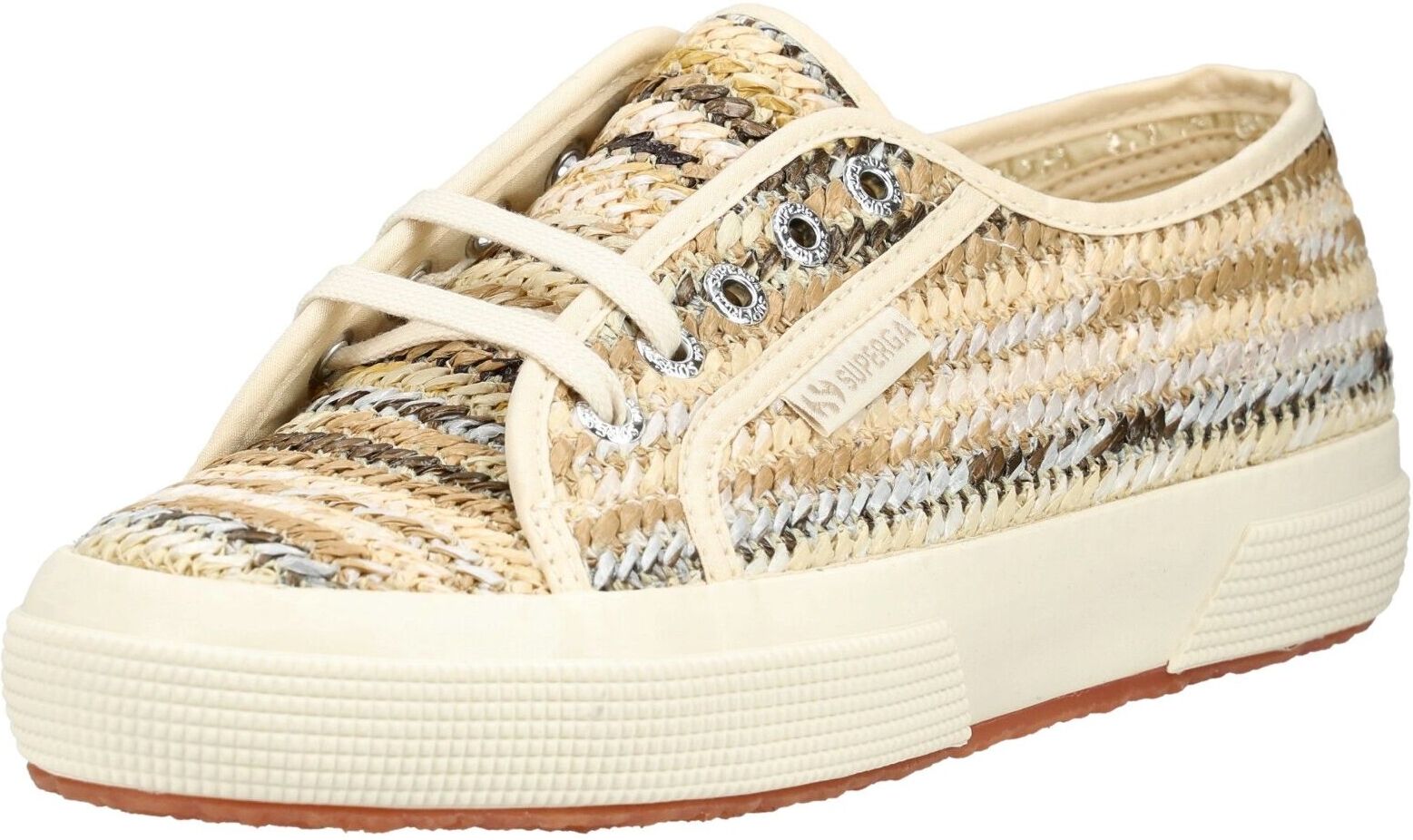 Sneaker SUPERGA "Superga Sneaker Polyester", Damen, Gr. 37, beige, Lederimitat, Schuhe Sneaker