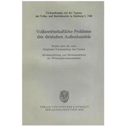 Volkswirtschaftliche Probleme des deuts, Fachbücher von Albrecht, Helmut Arndt