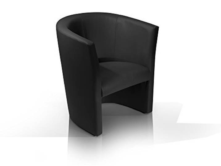 moebel-eins Charly Cocktailsessel Polstersessel Sessel Polsterstuhl Stuhl in schwarz, schwarz