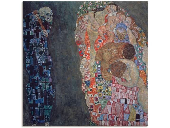 Leinwandbild ARTLAND Tod und Leben. Vollendet 1916. , bunt (farbe bild(er): bunt), B:70cm H:70cm, Bilder, Leinwandbild, auf Holzrahmen gespannt