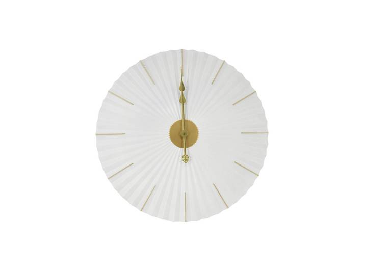 Art for the Home Wanduhr Origami 60x60cm, Goldfarben, Weiß, Metall, Orientalisch, Rund, 60x1x60 cm, Dekoration, Uhren, Wanduhren
