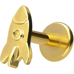 Titan Labret mit Innengewinde RAKETE