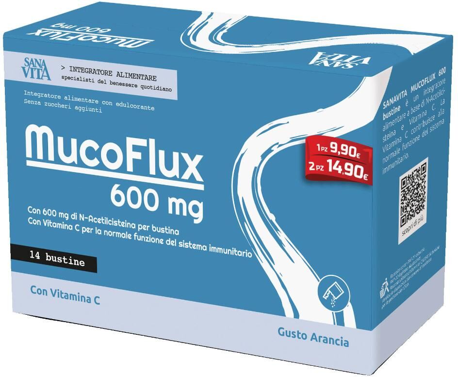 PALADIN PHARMA SpA SanaVita MucoFlux, 14 bustine