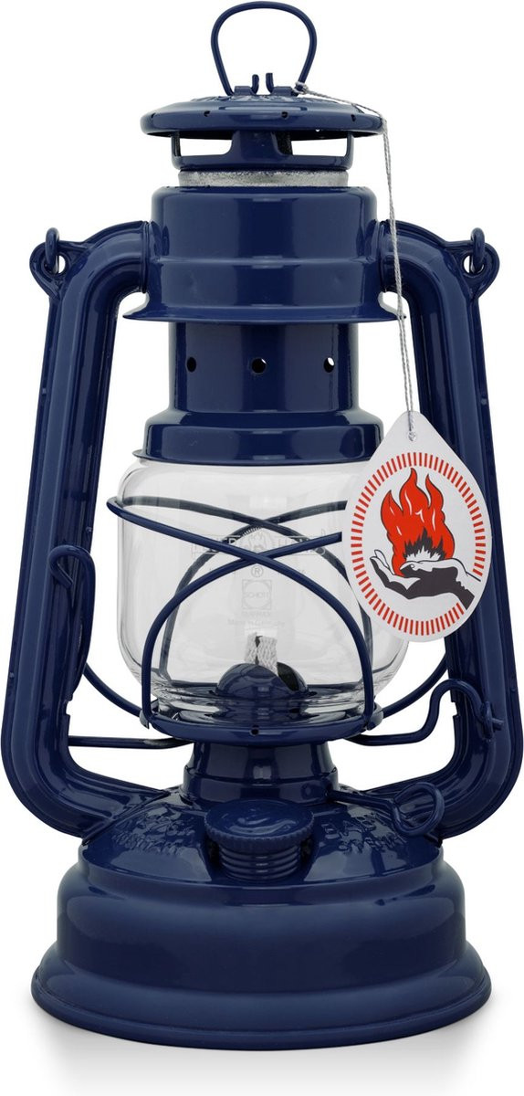 Feuerhand Stormlantaarn Baby special 276 - Donkerblauw - H x B x D: 26,5 x 13,5 x 15 cm