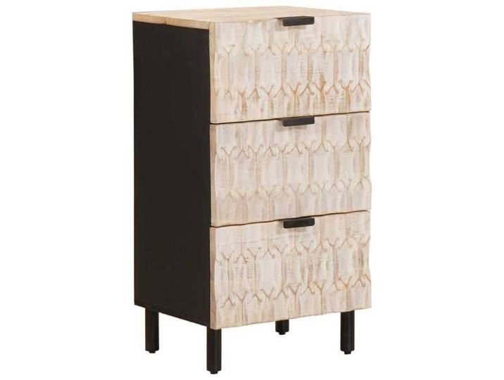 Cabinet multimédia Blanc - Buffet avec tiroir Finition Lavage Blanc 40x33x75 cm A15968