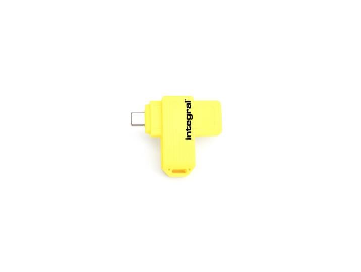 INTEGRAL MEMORY Clé USB-C 3,2 Gen 1 - Swivel Neon 128 Go - Jaune