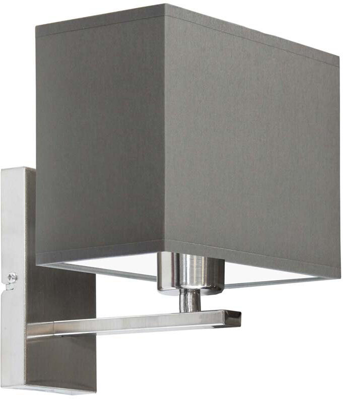 17 Stories Asavira Armed Sconce Brushed Steel/Grey