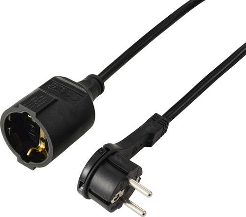 Sygonix SY-7165294 Strom Verlängerungskabel 16A Schwarz 3.00m H05VV-F 3G 1,5mm²