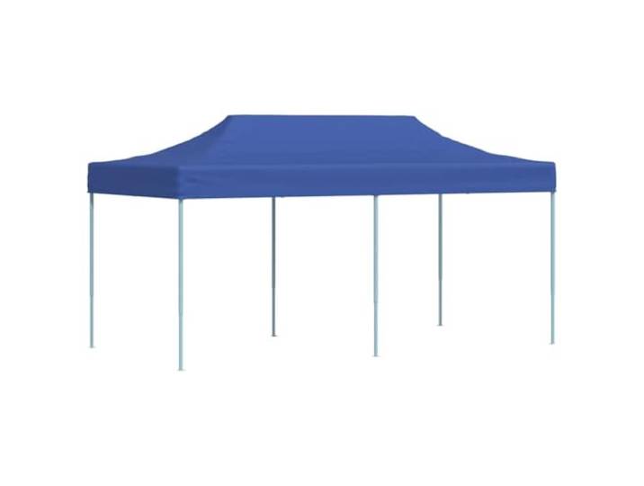 Coespram Faltzelt 3x6 m Pop Up Pavillon Partyzelt Gartenzelt Blau Stabiles Klappzelt aus pulverbeschichtetem Stahl mit 600D Oxford Dach für Garten, Terrasse, Events und Feiern.