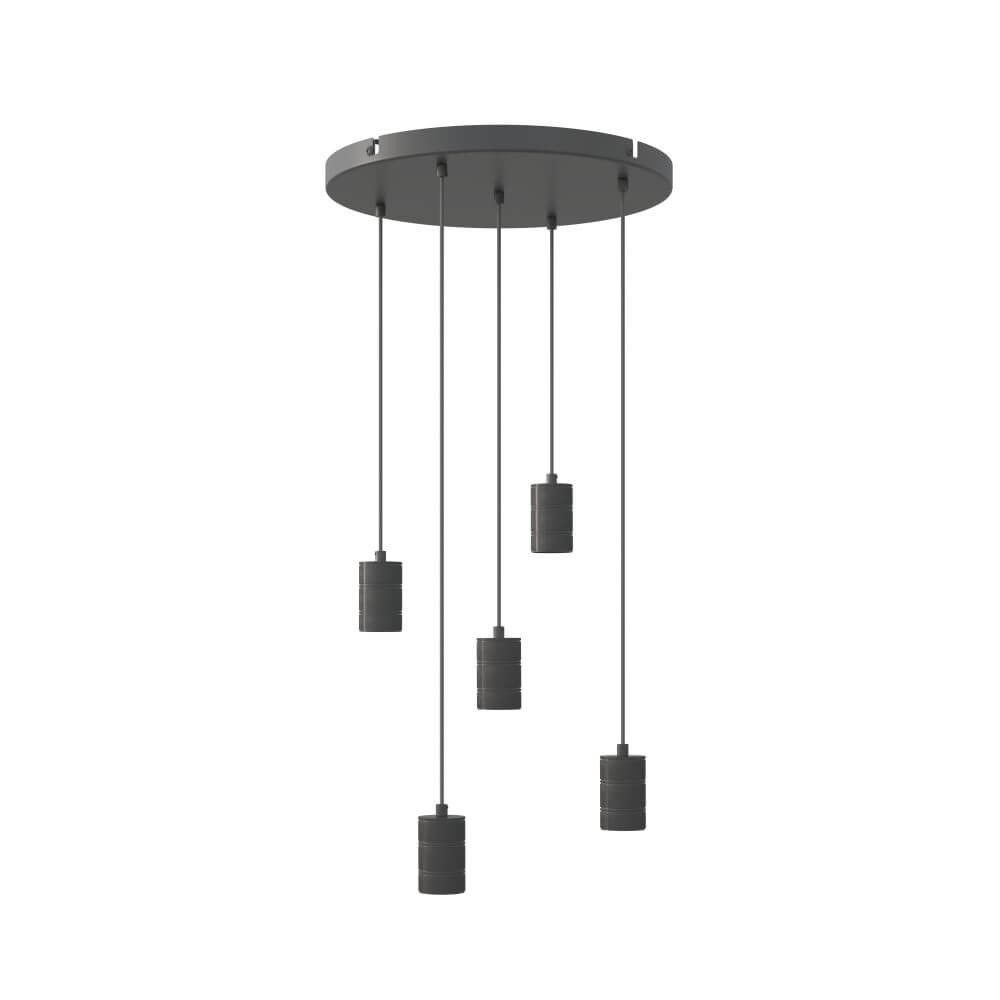 Retro Hanglamp Circle 5-lichts Ring Design