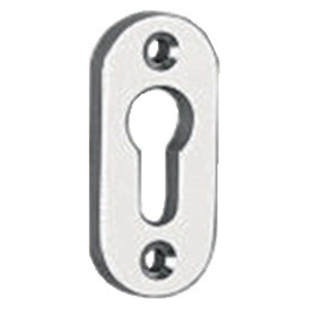 EDI Schlüsselrosette 3393/0000 Aluminium F1 Schildstärke 8 mm PZ oval (Türgriff) (3393/0000/01)