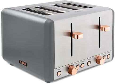 Tower Cavaletto Toaster 4 Slice Grey