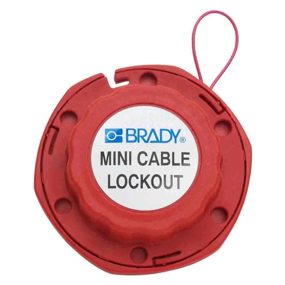 Brady Mini-Kabelverriegelungssystem mit Stahlkabel, Rot + 2,44m Kabellänge, Kabeldurchmesser 1.60 (050940)