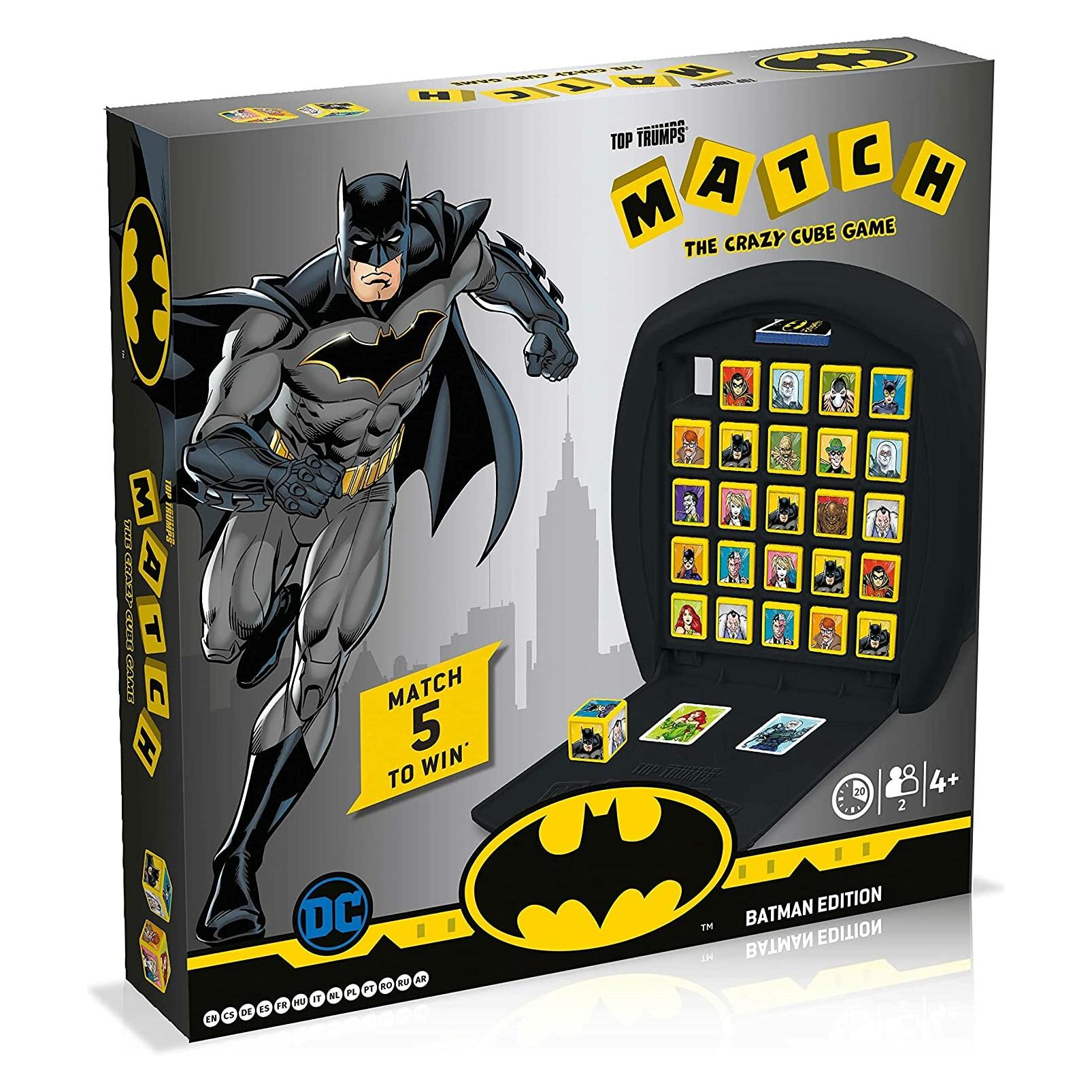 Winning Moves WM01748-ML1-6 - TOP TRUMPS MATCH - BATMAN (Multilingual, 2 Spieler) (62681)