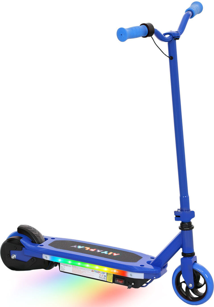 Latitude Run AIYAPLAY Electric Scooter for Ages 6 to 14 Years, with Colourful Lights Blue