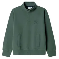 Pepe Jeans Unisex für Kinder. PB5800093 Sweatshirt Dustine grün (10años= 140cm), Lässig, Baumwolle, Kinderbekleidung