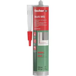Bauklebstoff Fischer Multi MS schwarz, 290 ml
