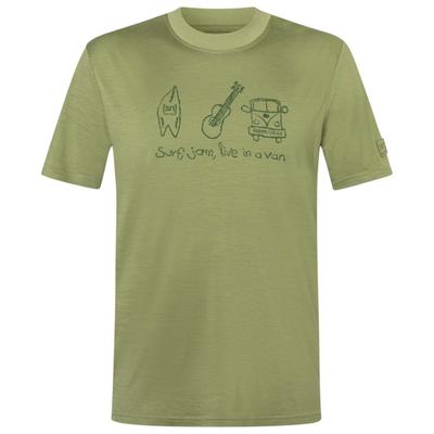 super.natural - Van Life Bio Jersey Tee - Merinoshirt Gr L oliv