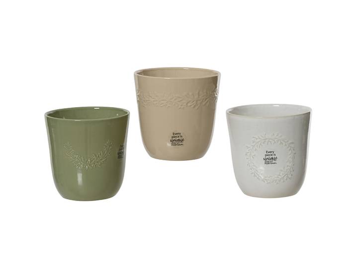 Topf Noel sort. D13.5xH13cm - Farbe: diverse - Material: Guss - 1225