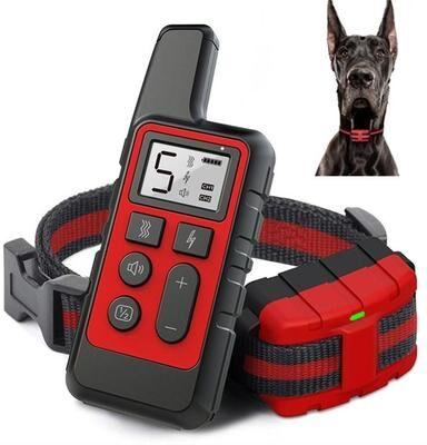 Everyday Crate 500m Dog Training Collar With Remote Control, Waterproof Bark Correction System red