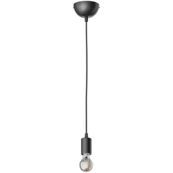 ledscom.de Pendelleuchte DORI, schwarz matt + LED Lampe 370lm, extra-warmweiß