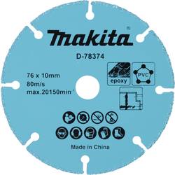 Makita D-78374 D-78374 Trennscheibe 76 mm 1 St. PVC, Gipskarton, GFK, Faserzement