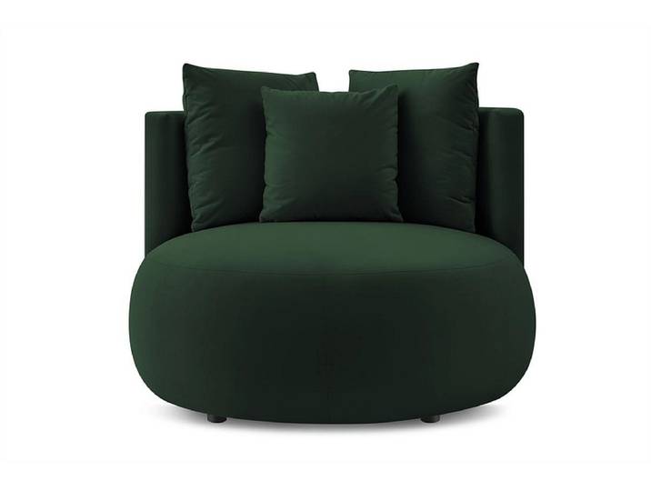 Sessel BOBOCHIC CESAR Samt dunkelgrün