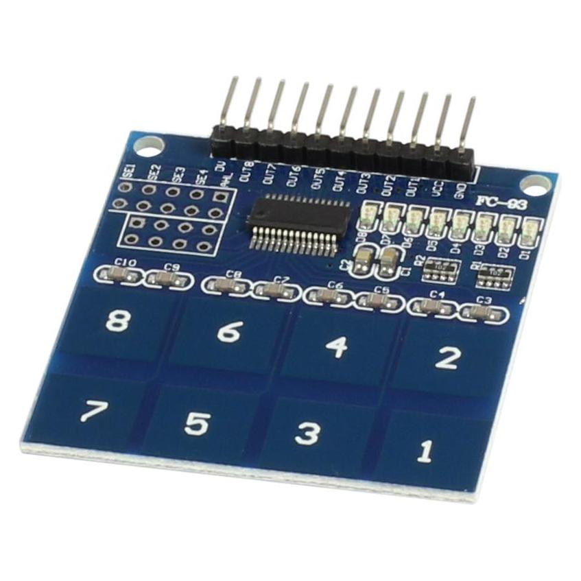 Allnet 4duino 8 chanel Capacive Touch Button Switch Board (ALL_OY_3422)