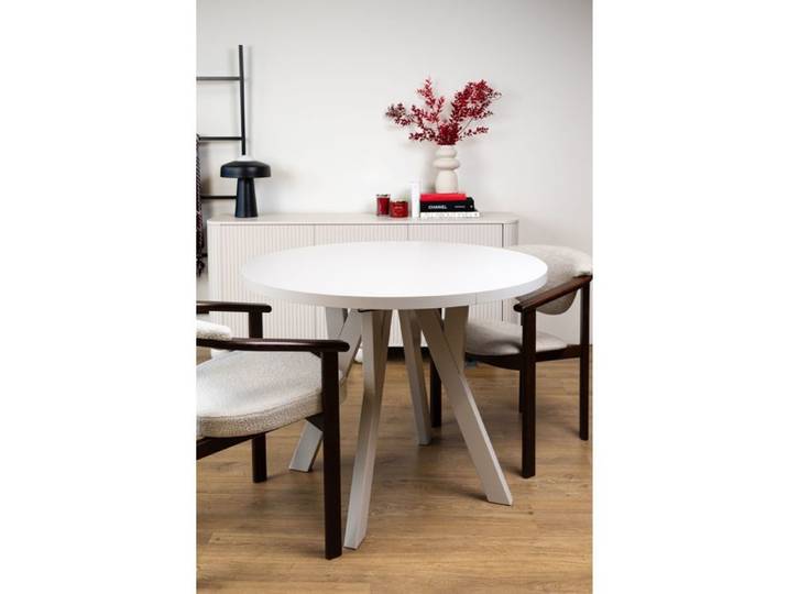 Table à manger extensible – OSENNESS – Greige – 100x180x100 cm