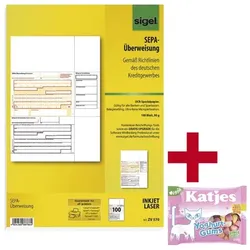 Sigel PC-SEPA-Überweisung ZV570 inkl. Fruchtgummi »Yoghurt-Gums« 210 g weiß, 21x29.7 cm