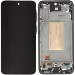 Samsung Display für Galaxy A37 5G Super AMOLED Bildschirm mit Rahmen (Display), Mobilgerät Ersatzteile, Grau