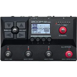 Zoom B2 FOUR (EU) Bass Multi-Effects Pedal (Bass), Effektpedal, Schwarz