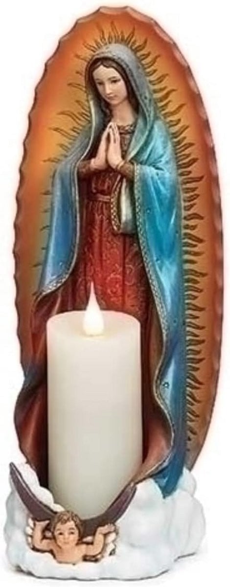 Religieus tafelbeeldje Onze Lieve Vrouw van Guadalupe, 29 cm