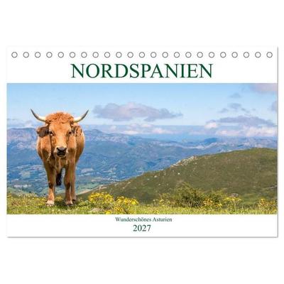 Nordspanien - Wunderschönes Asturien (Tischkalender 2027 DIN A5 quer), CALVENDO Monatskalender