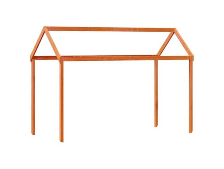 FDSAQOPT Dach für Wachsbraun 217x85,5x154cm Massivholz Kiefer Umbau, offene Seite, Bett nicht enthalten, rustikale Maserung, Blickfang