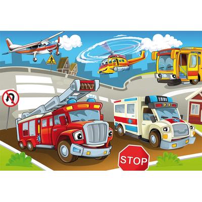 Fototapete PAPERMOON "Kids Cars", bunt, B:4m L:2,6m, Vlies, Tapeten