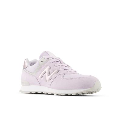 Sneaker NEW BALANCE "574", Jungen, Gr. 36, rosa (taro), Leder, Synthetik, Textil, Schuhe Sneaker