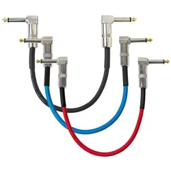 keepdrum GC028 Patchkabel Klinke 30cm 3 Farben 3 Stück (0.30 m), Audiokabel
