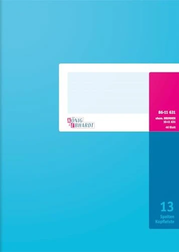 KÖNIG & EBHARDT Spaltenbuch 86-1163101 13-Spalten, 32 Zeilen Spalten