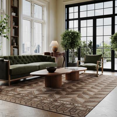Padma Lakshmi x Rugs USA Padma Lakshmi Ooti Geometric Block Wool Rug
