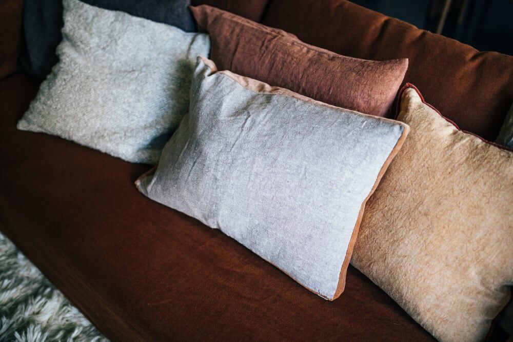 Pomax Coussin en lin naturel 60x40 Gris 60x1x40cm