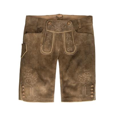 Lederhose SPIETH & WENSKY "Fabiola", Damen, Gr. 34, N-Gr, braun (honey natur), Obermaterial: 100% Lammleder LEL. Futter: 100% Polyester PES. 100% Polyester PES., regular fit, Hosen, detailreiche Stickereien an Latz und Bein