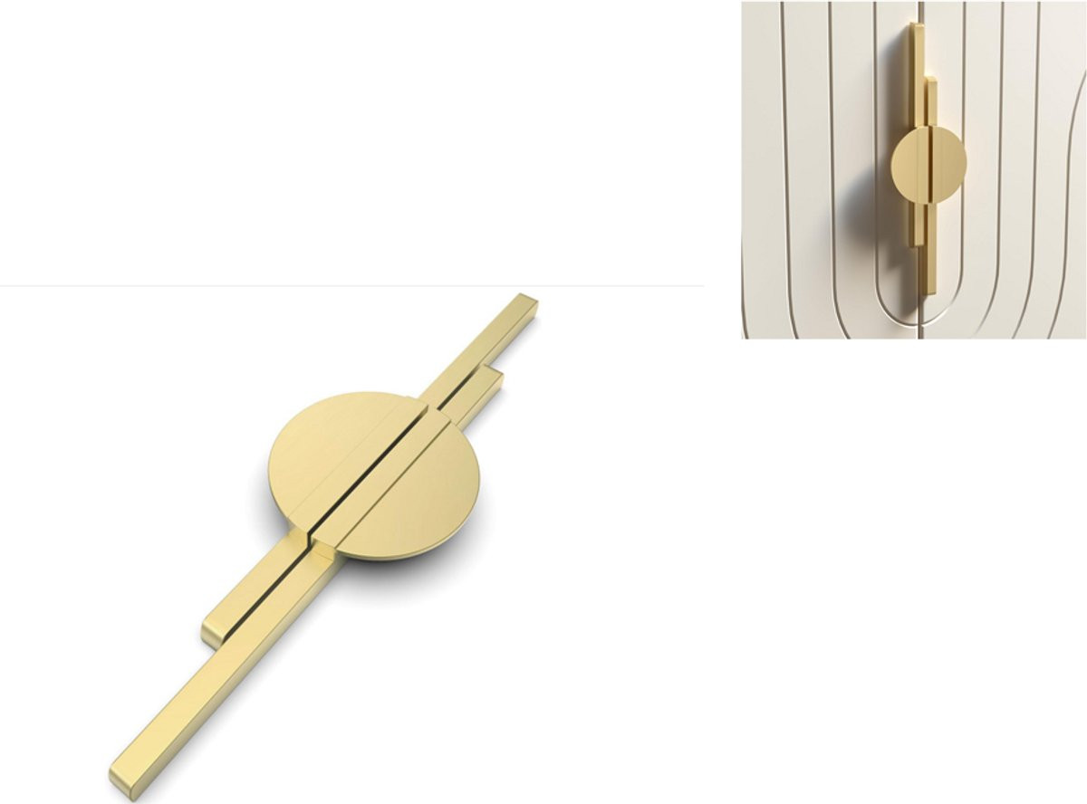 Set van 2 halfronde meubelgrepen in goud, gatenafstand 160 mm