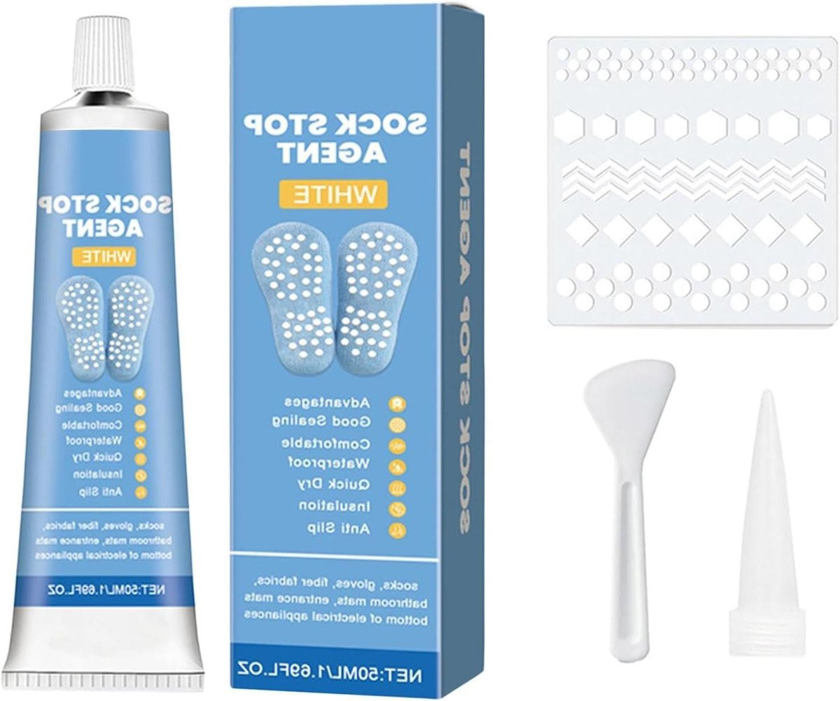 Antislip Sokken Lijm Textiel Grip 50 ml Veelkleurig